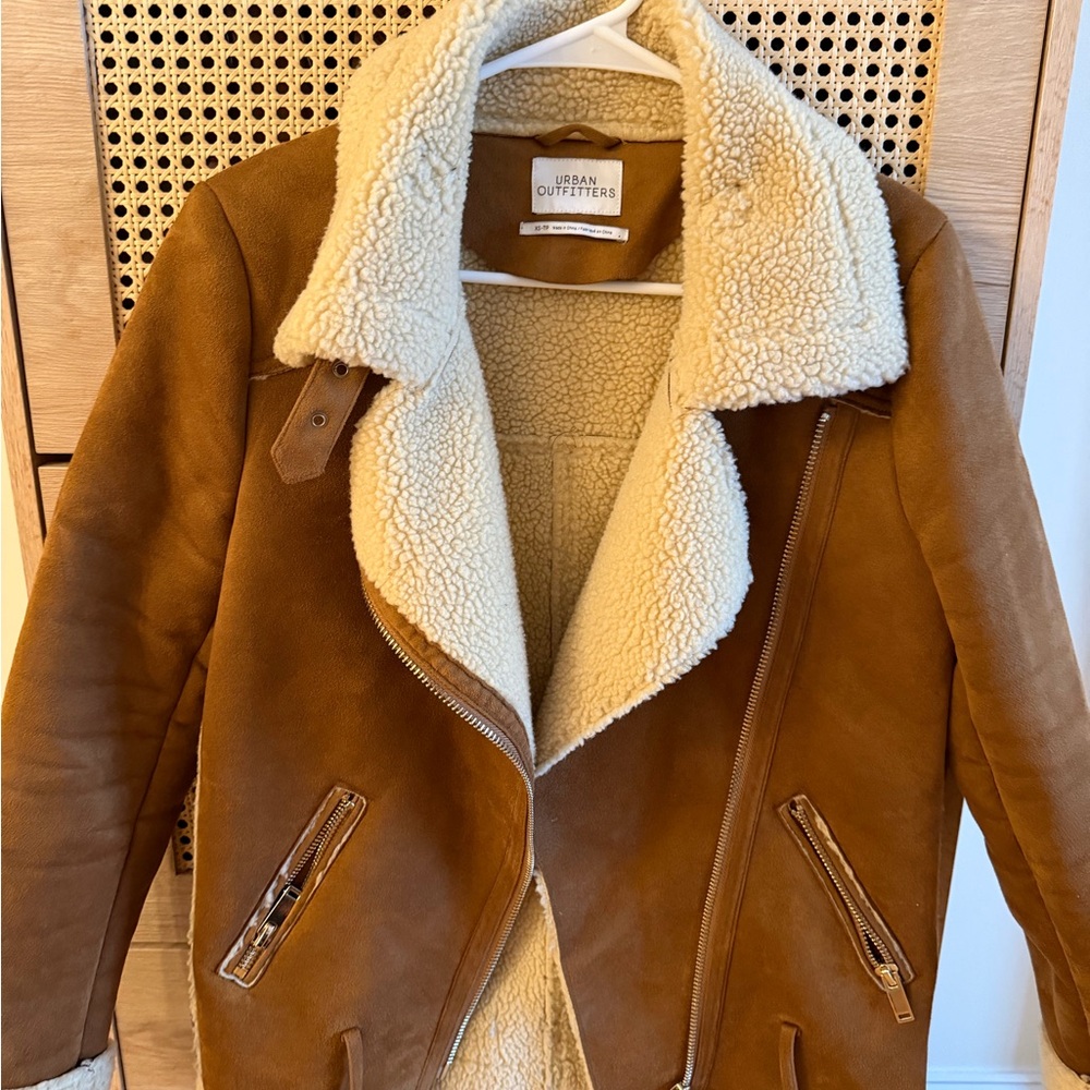 Urban Outfitters Tan Teddy Jacket